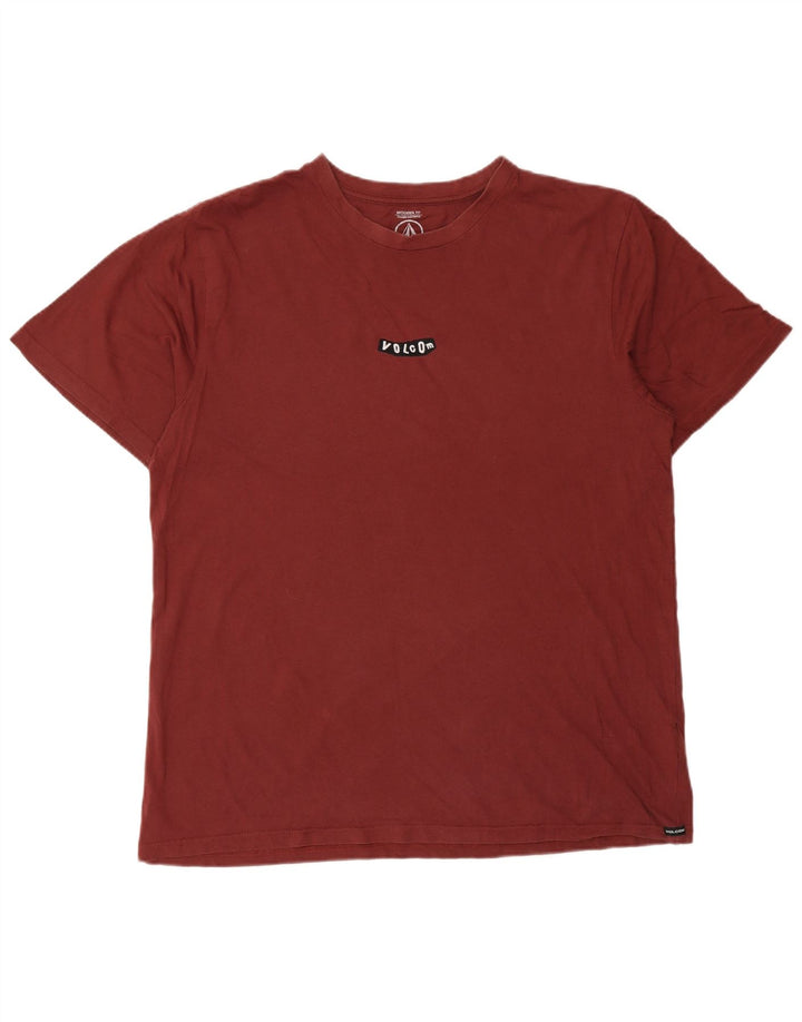 Volcom Herren-T-Shirt mit moderner Passform, groß, Burgunderrot, Baumwolle
