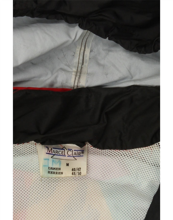 MARCEL CLAIR Herren Loose Fit Kapuzen-Regenjacke UK 38 Medium Schwarz