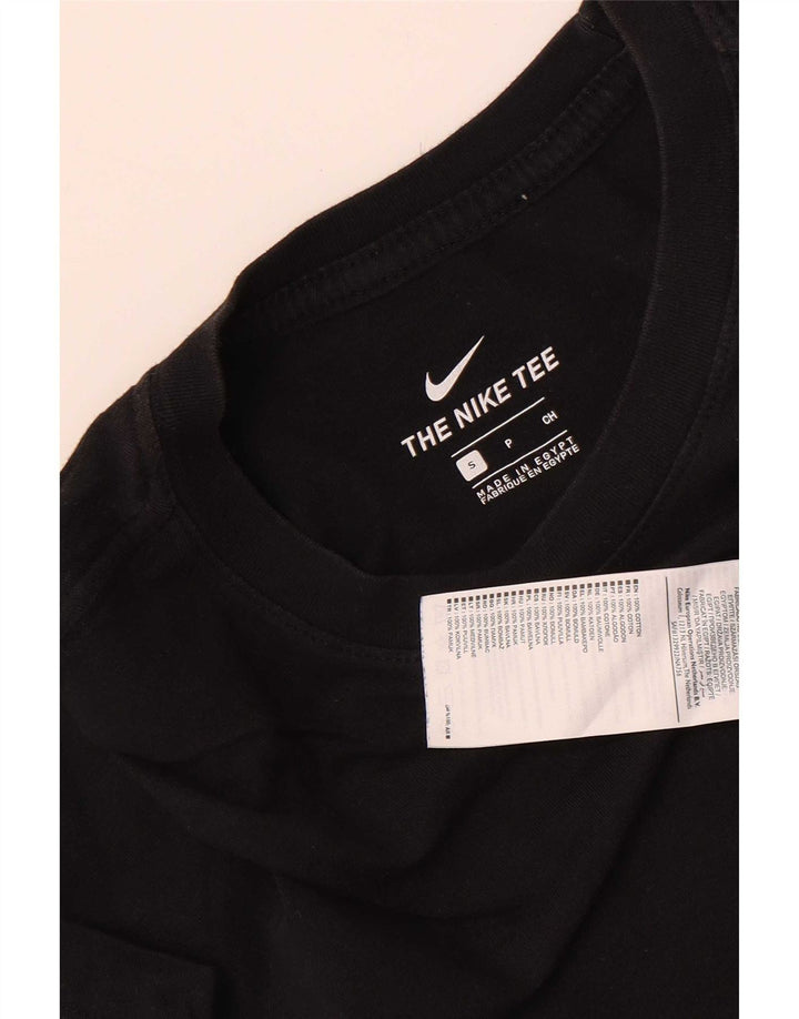 Nike Herren T-Shirt Top Small Schwarz Baumwolle