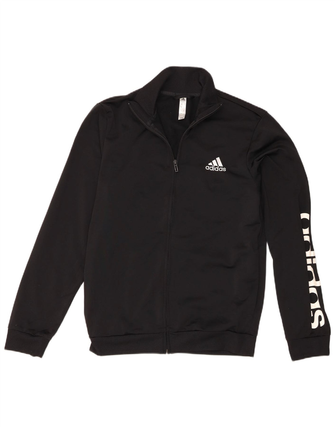 Adidas Herren Graphic Trainingsanzug Top Jacke UK 38/40 Medium Schwarz Polyester