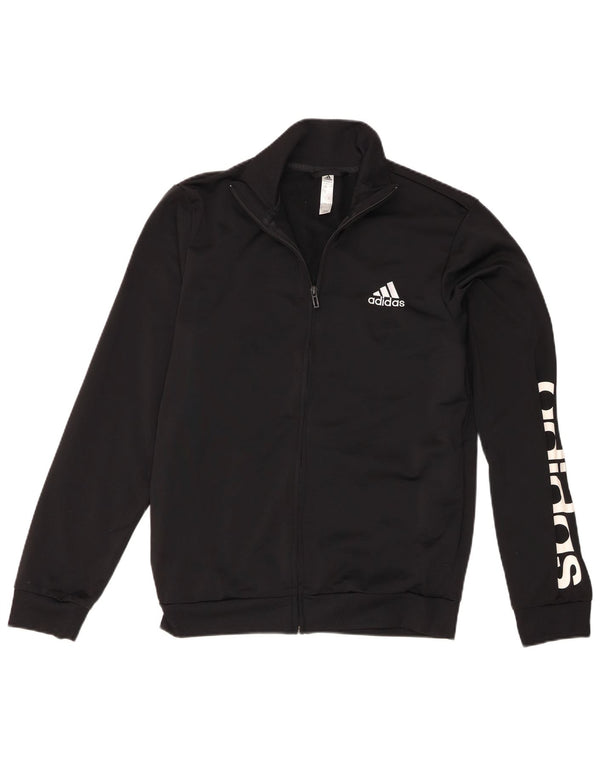 Adidas Herren Graphic Trainingsanzug Top Jacke UK 38/40 Medium Schwarz Polyester