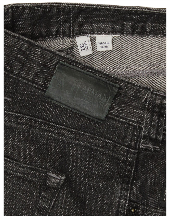 Armani Damen Straight Jeans W31 L28 Grau