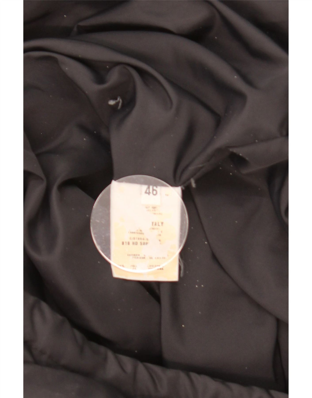 Vintage Damen-Kapuzen-Übergröße, gepolsterter Mantel IT 46, großes schwarzes Polyamid