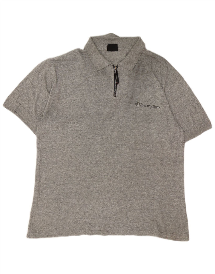 Champion Herren-Poloshirt, groß, grau meliert