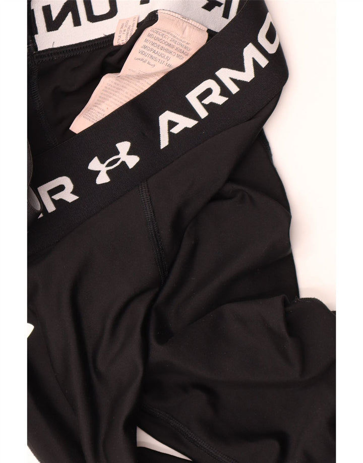 Under Armour Mädchen-Leggings mit Grafik, 9–10 Jahre, schwarzes Polyester
