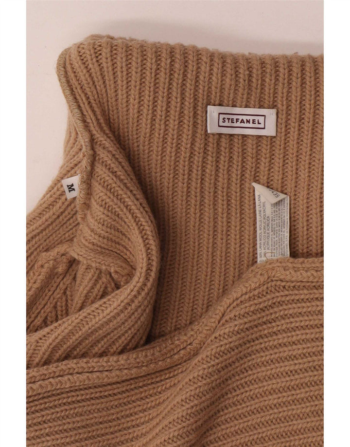 Rollkragenpullover für Damen von Stefanel UK 12 Mittelbraune Wolle