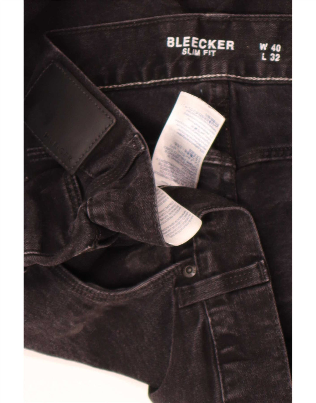 Tommy Hilfiger Herren Bleecker Slim Jeans W40 L32 Schwarz Baumwolle