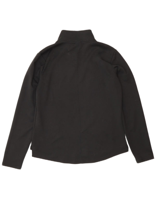 Nike Damen Therma-Fit Zip Neck Pullover Trainingsanzug Top UK 14 Medium Schwarz