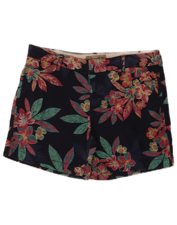 Fat Face Chino-Shorts für Damen, UK 12, Größe M, W32, marineblau, geblümt, Baumwolle