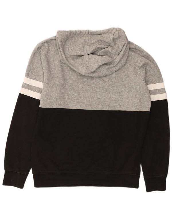 Ellesse Mens Hoodie Jumper Small Grey Colourblock Cotton