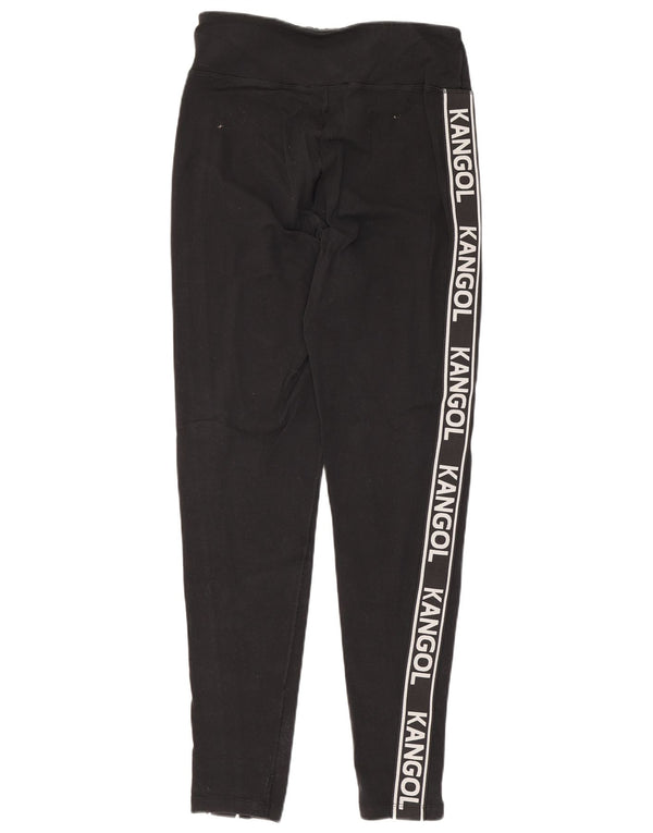 Kangol Womens Graphic Leggings UK 12 Mittelschwarze Baumwolle