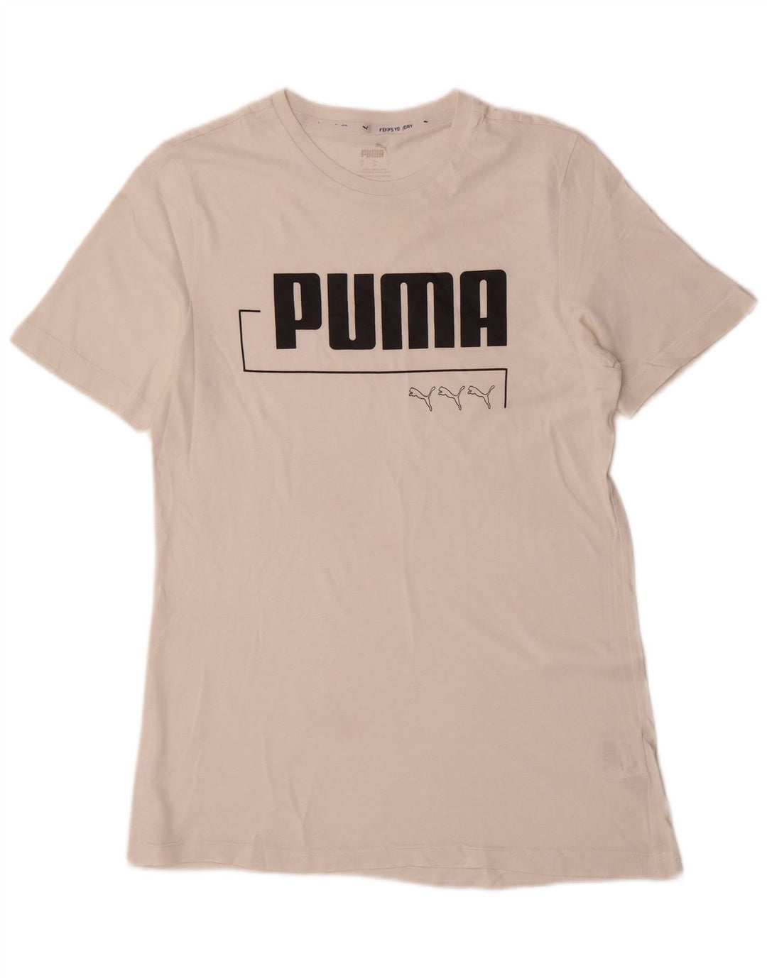 Puma Herren T-Shirt mit Grafik, Größe S, Weiß