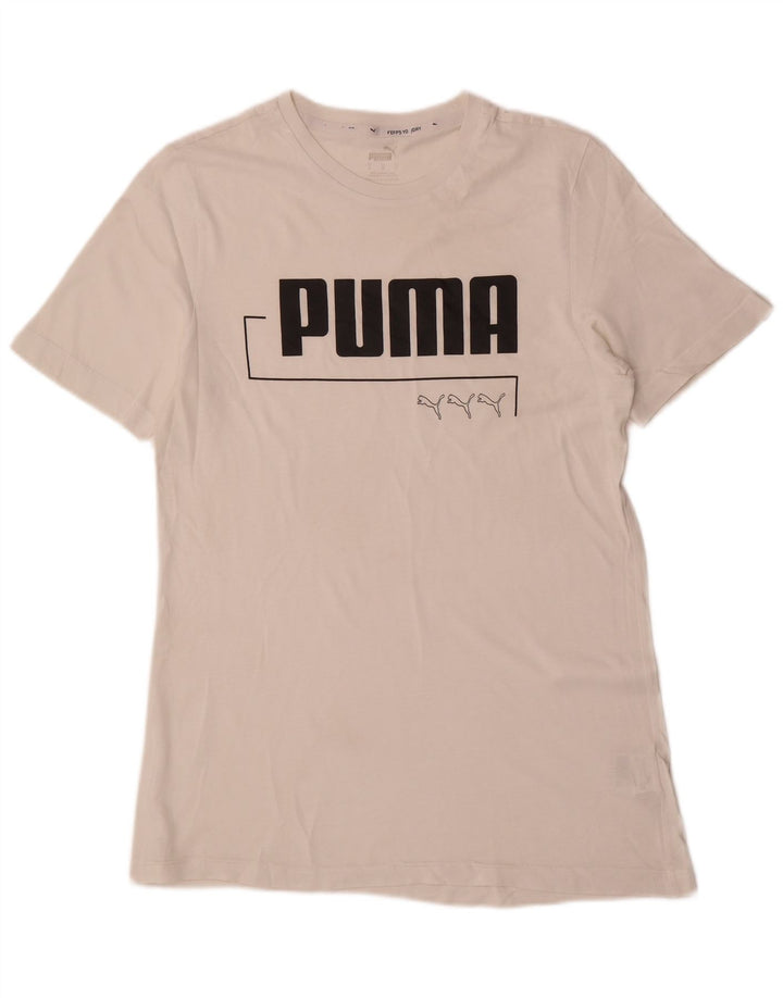 Puma Herren T-Shirt mit Grafik, Größe S, Weiß