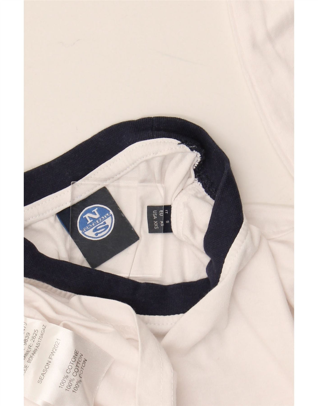 NORTH SAILS Herren Top Langarm XS Weiße Baumwolle