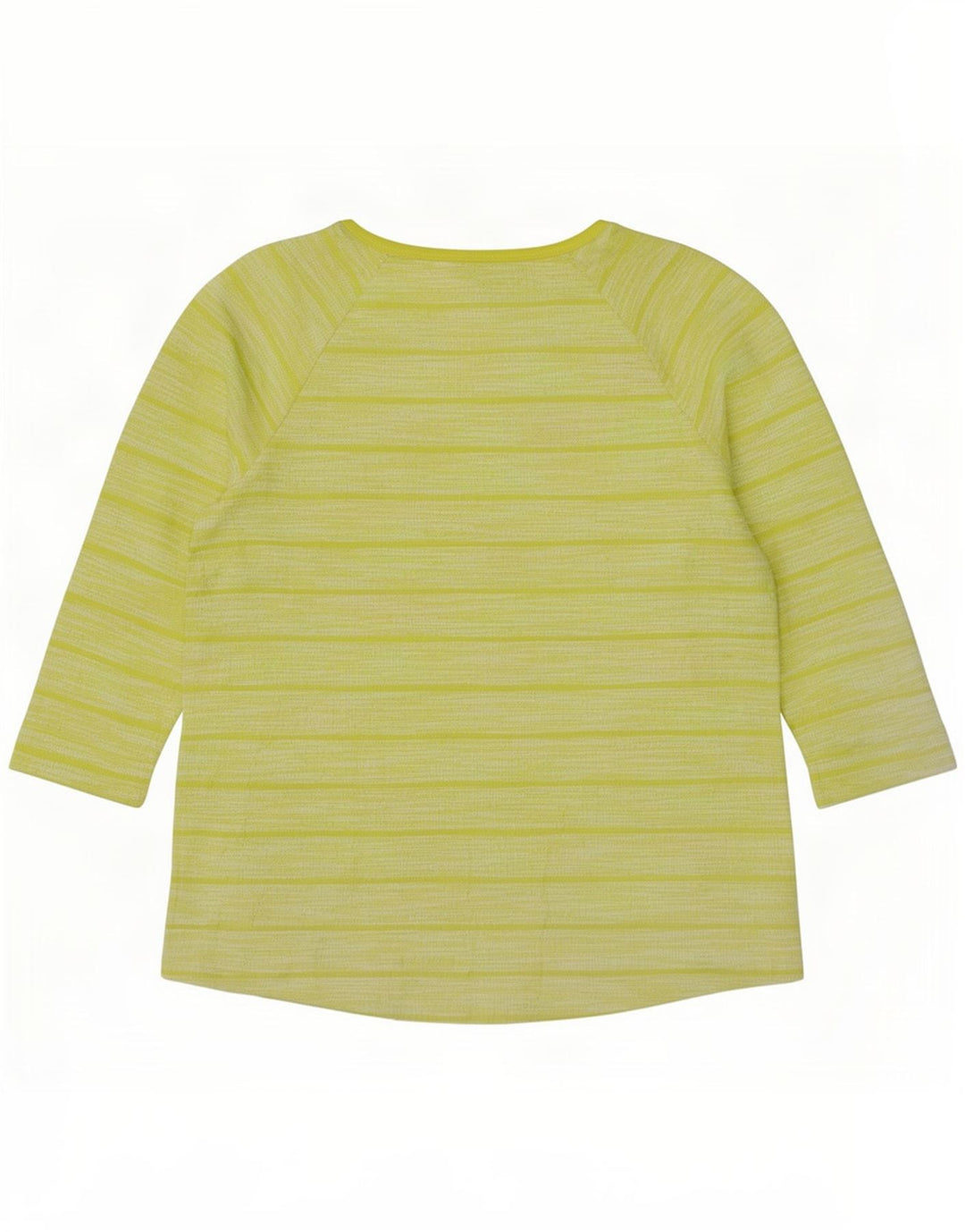 Marks & Spencer Damen-Top, 3/4-Ärmel, UK-Größe 14, Größe L, grün gestreift, Polyester