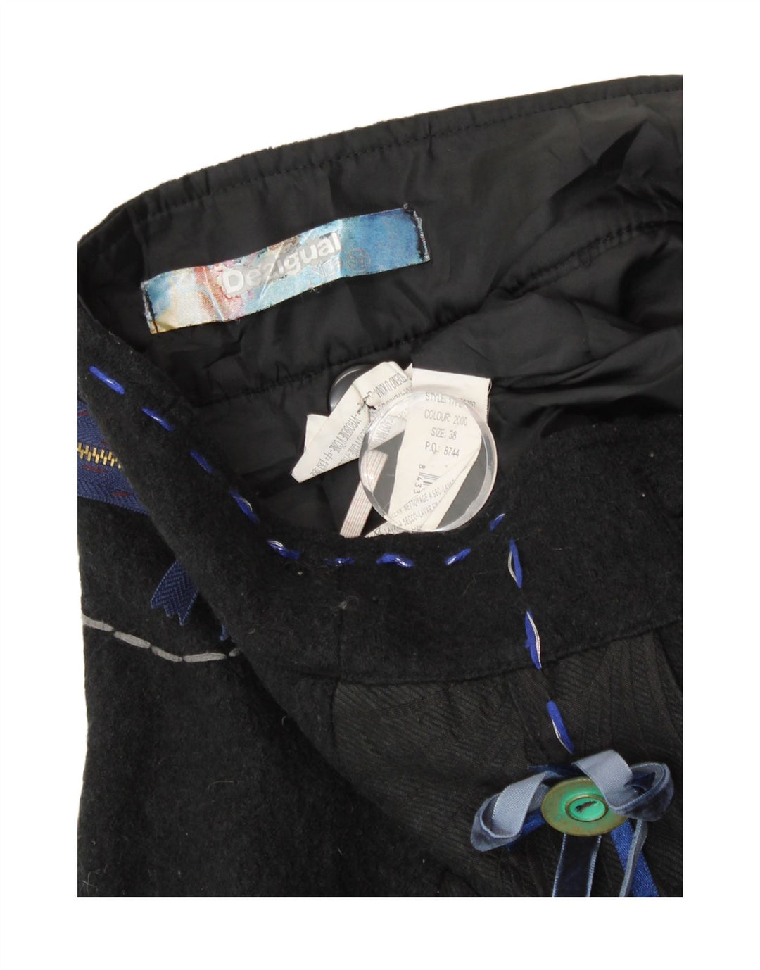 Desigual Damen Graphic Wrap Rock EU 38 Medium W30 Schwarz