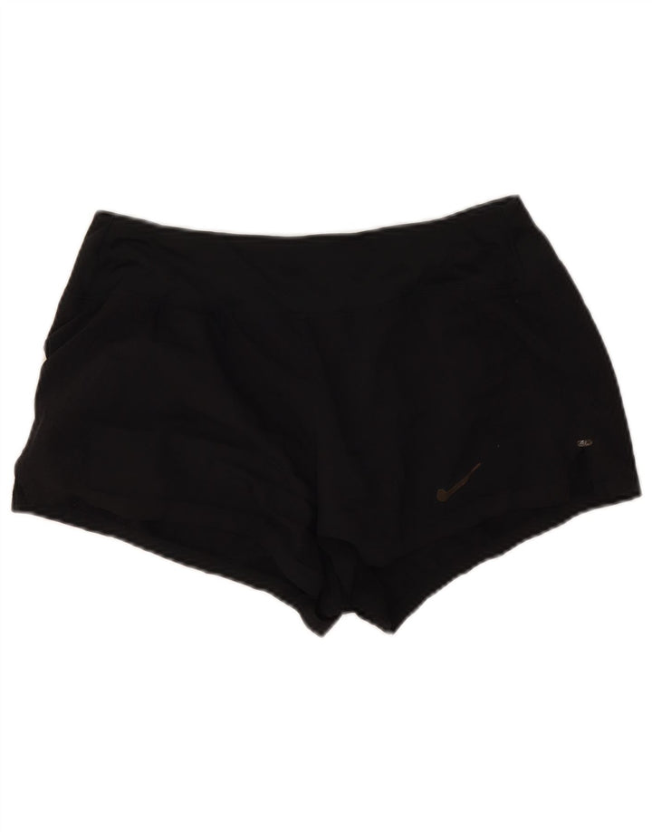 Nike Damen-Laufsportshorts UK 12 Mittelschwarzes Polyester