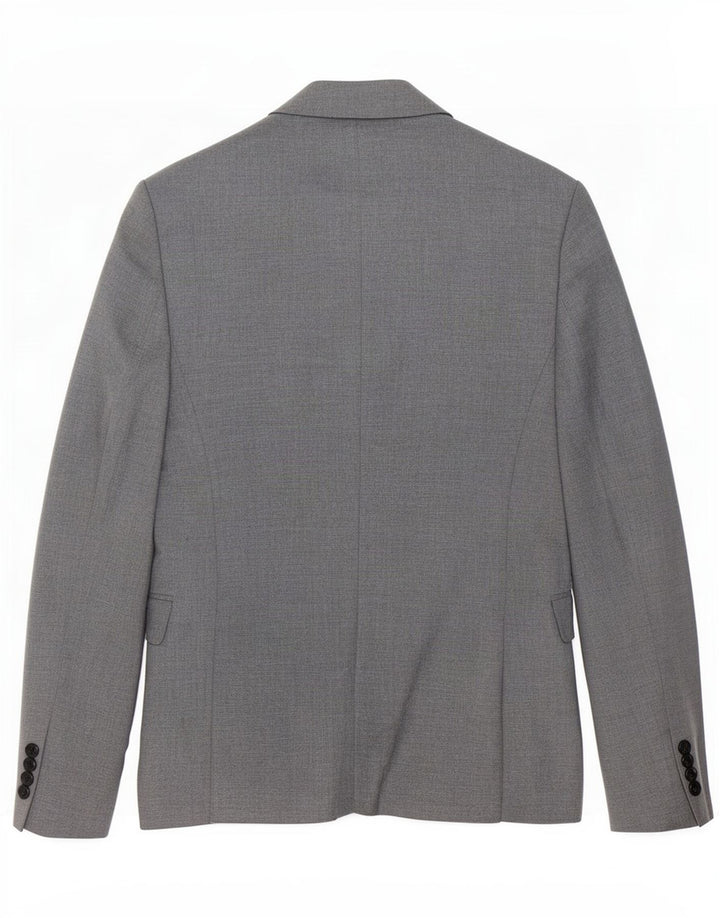 Zara Herren 1-Knopf-Blazerjacke EU 44 XS Graues Polyester