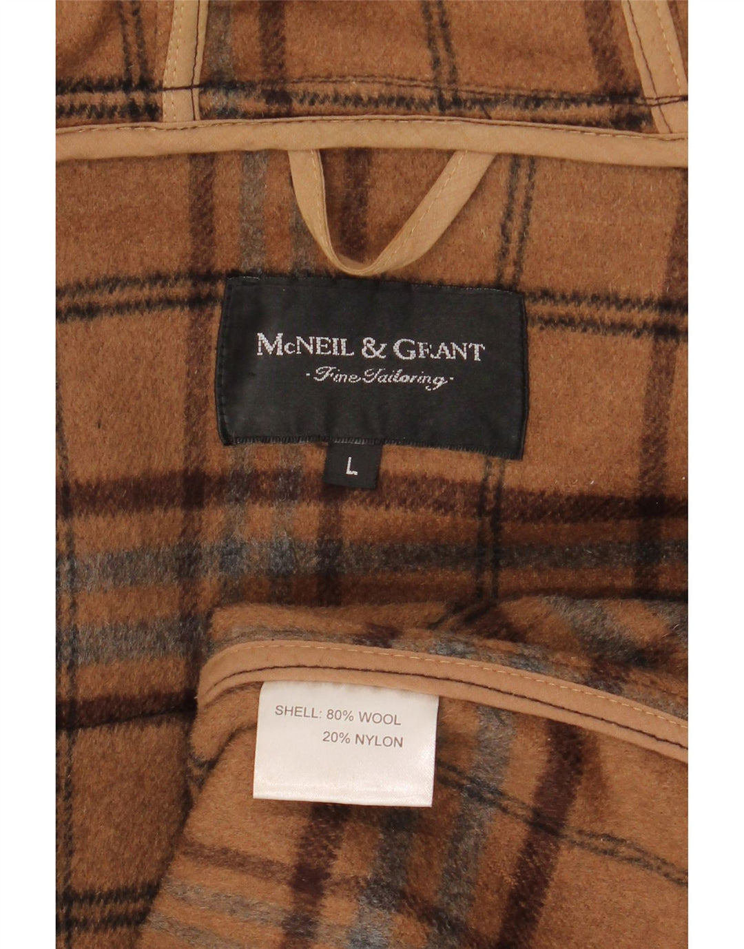 McNeil & Grant Übergroßer Dufflecoat mit Kapuze für Damen, UK 16, große schwarze Wolle