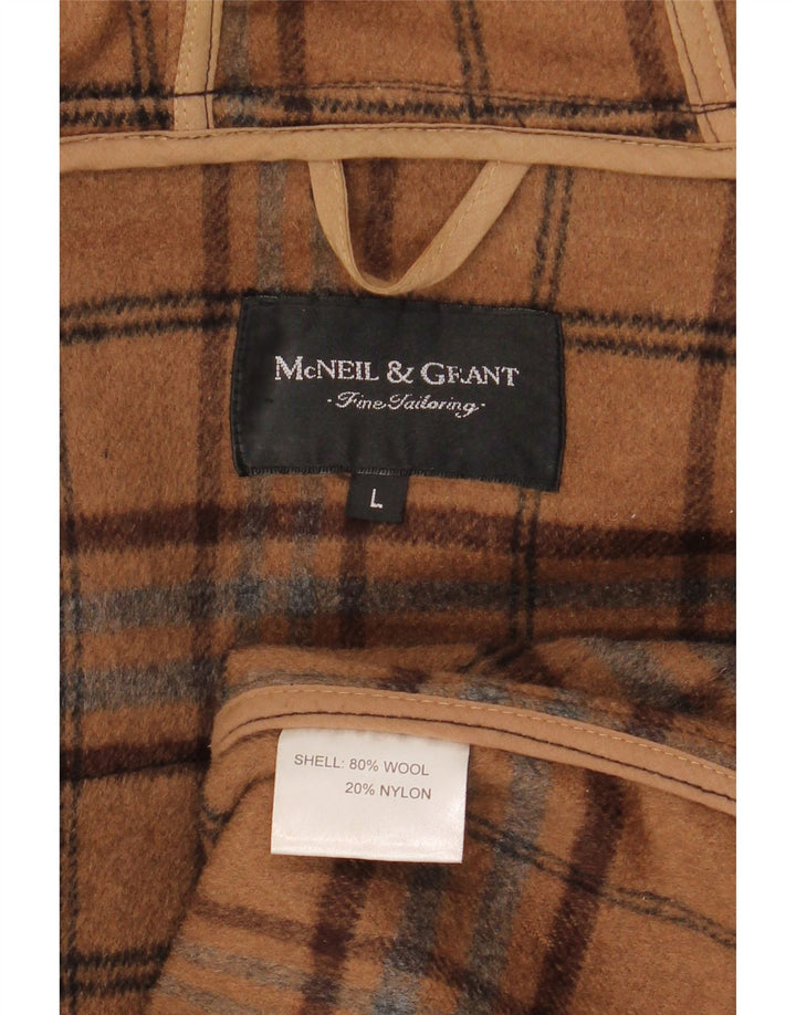 McNeil & Grant Übergroßer Dufflecoat mit Kapuze für Damen, UK 16, große schwarze Wolle