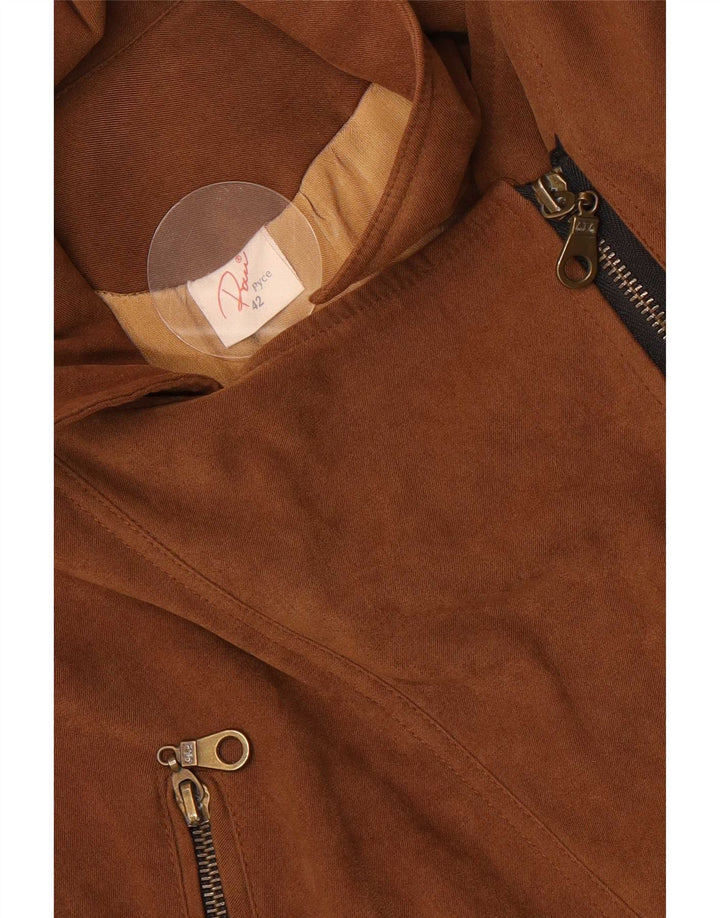 Vintage Damen Utility Jacke EU 42 Groß Braun