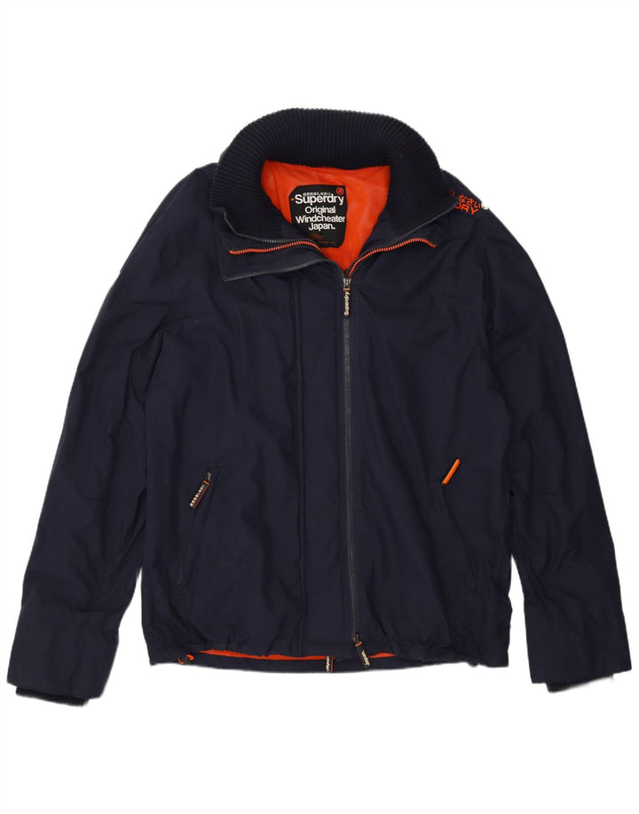Superdry Damen Windcheater Regenjacke UK 20 2XL Marineblaues Nylon