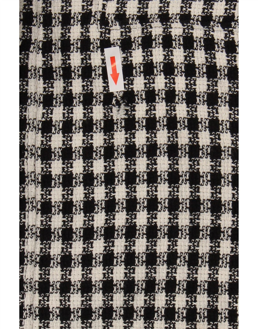 Zara Damen Minirock Small W26 Schwarz karierte Baumwolle