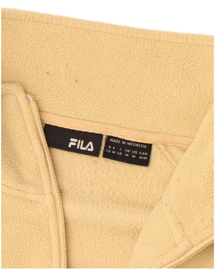 Fila Herren Fleecejacke UK 38 Mittelgelbes Polyester