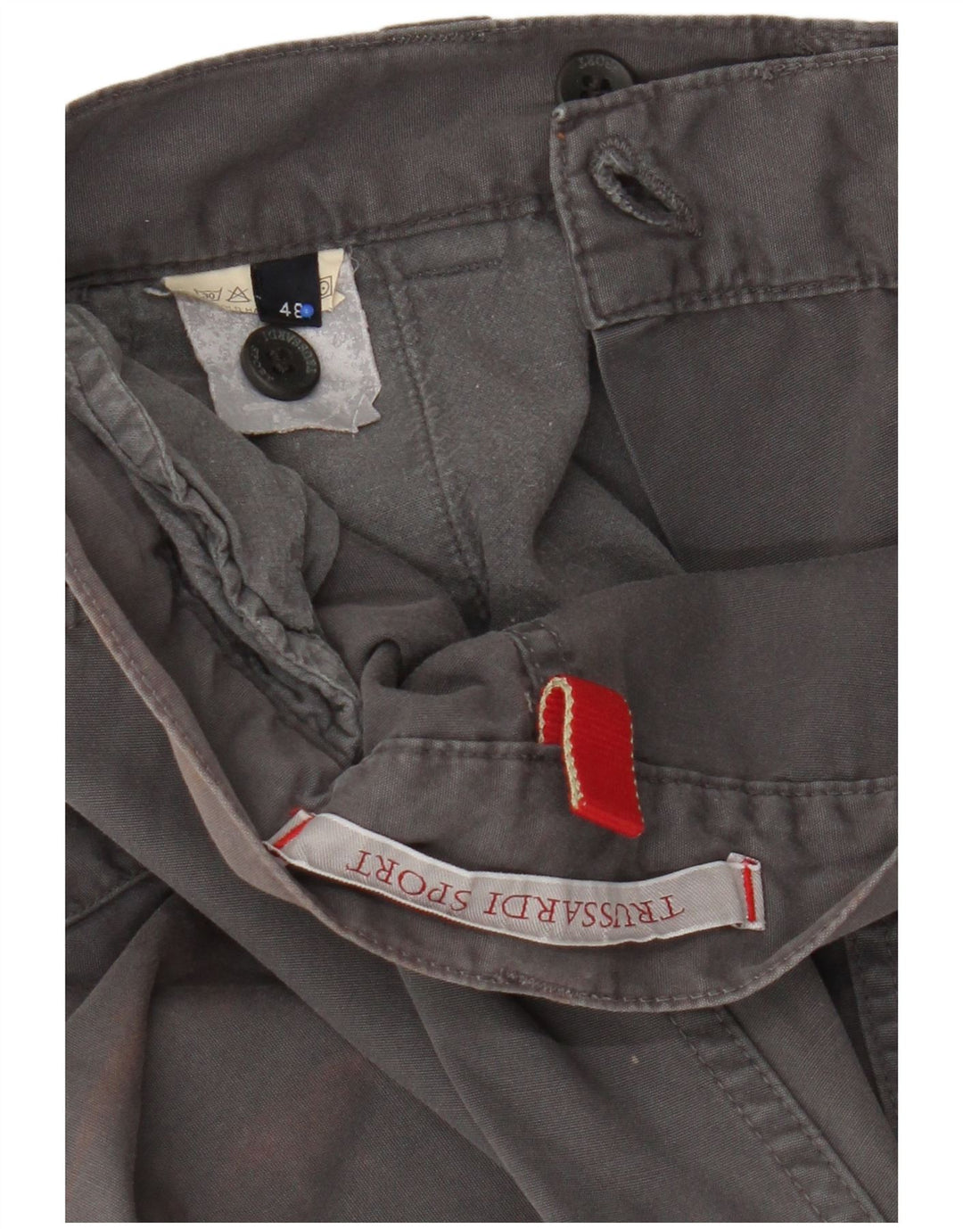 Trussardi Herren gerade Cargohose IT 48 Medium W32 L32 Grau