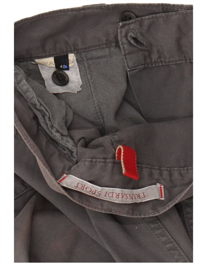 Trussardi Herren gerade Cargohose IT 48 Medium W32 L32 Grau