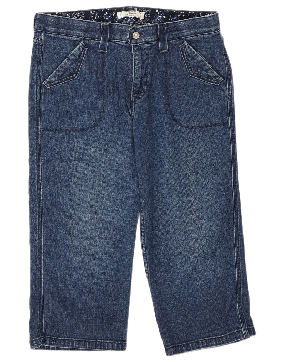 LEVI'S Damen Capri-Jeans US 14 XL W36 L20 Blaue Baumwolle