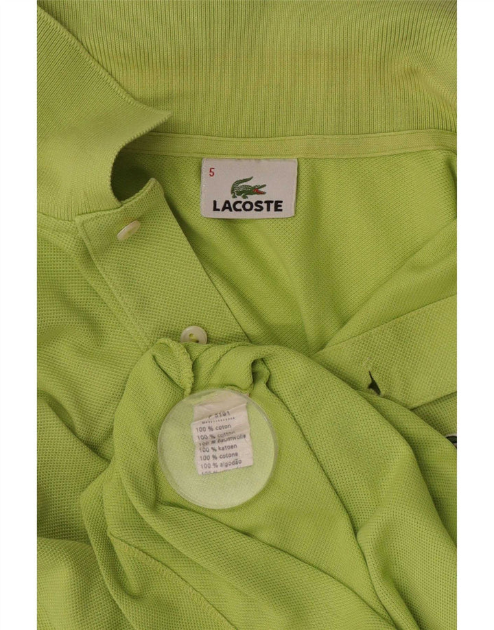 Lacoste Herren-Poloshirt, Größe 5, große grüne Baumwolle