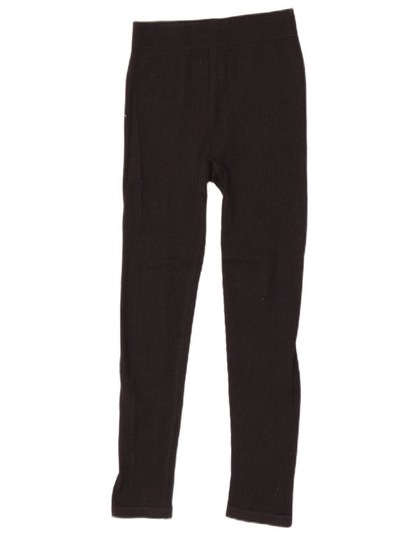 Zara Damen Leggings UK 14 Medium Schwarz