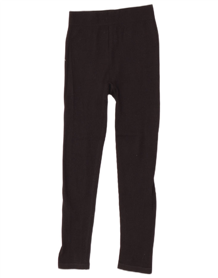 Zara Damen Leggings UK 14 Medium Schwarz