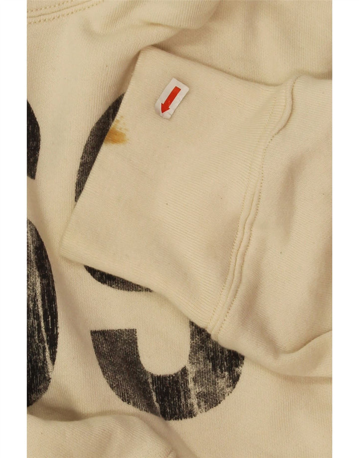 Gap Herren-Kapuzenpullover mit Grafik, groß, beige Baumwolle