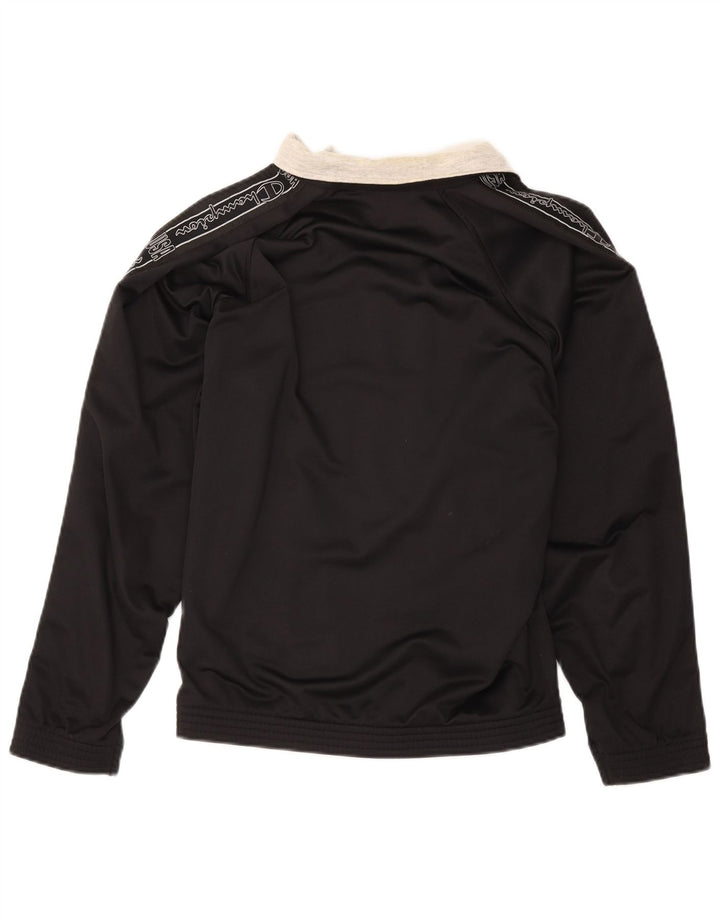 Champion Herren-Trainingsanzugoberteil mit Grafik, Größe L, aus schwarzem Polyester