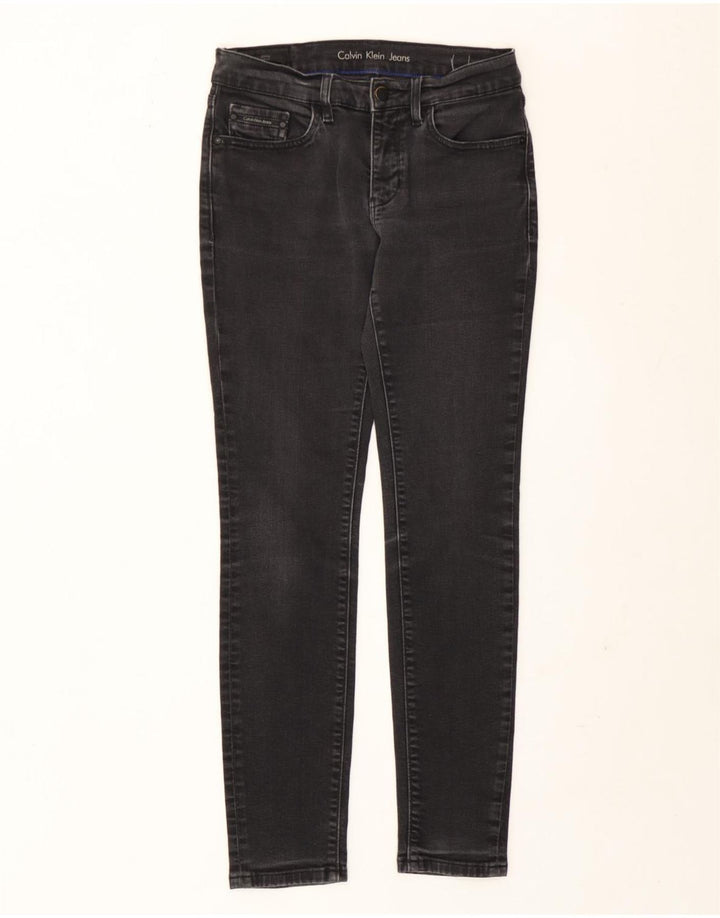 Calvin Klein Damen Skinny Jeans W28 L30 Grau