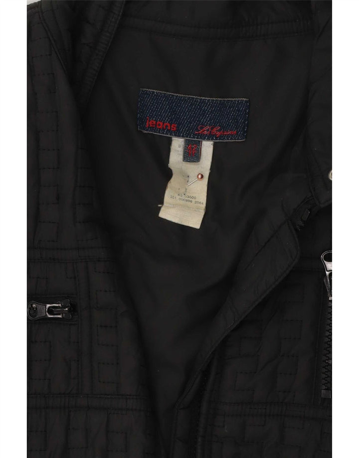 Les Copains Damen Steppjacke IT 42 Mittelschwarzes Polyester