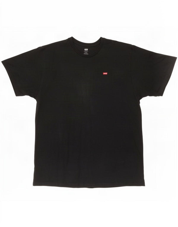 Levi's Herren T-Shirt Top 4XL Schwarz Baumwolle