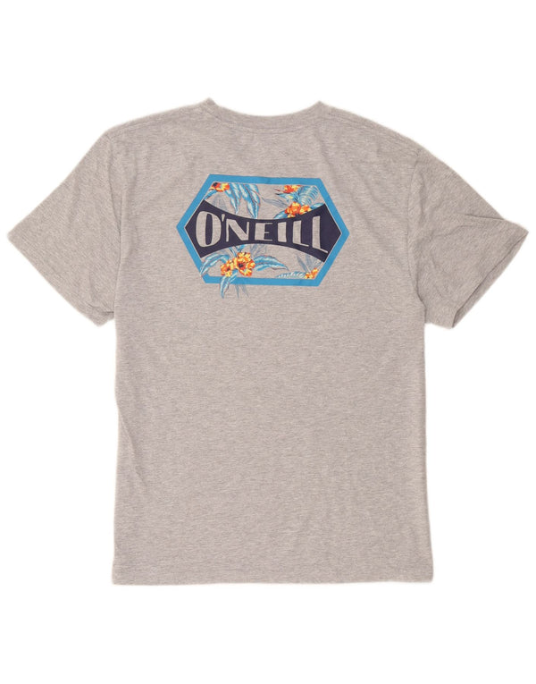 O'Neill Herren Modern Fit Graphic T-Shirt Top Large Grau Baumwolle