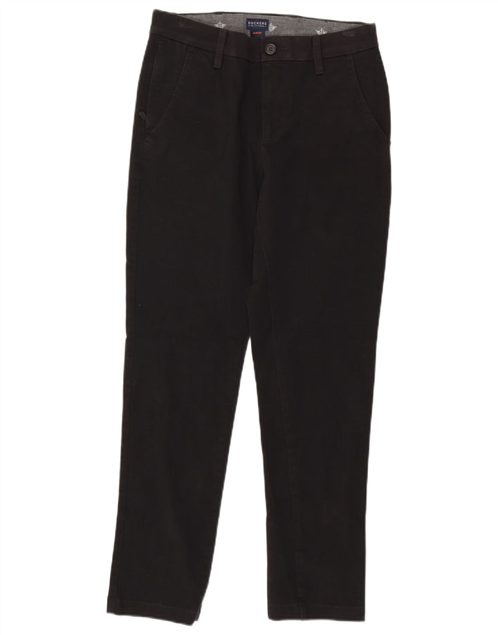 DOCKERS Herren-Chinohose mit schmaler Passform, W29, L29, schwarze Baumwolle