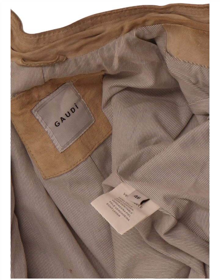 GAUDI Damen Wildleder Bomberjacke IT 46 Large Beige Leder