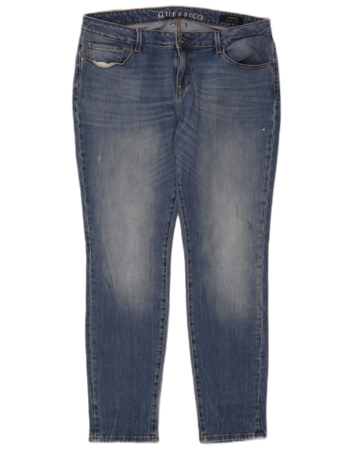 GUESS Womens Annette High Rise Skinny Jeans W33 L29 Blue Cotton Vintage Guess and Second-Hand Guess from Messina Hembry 