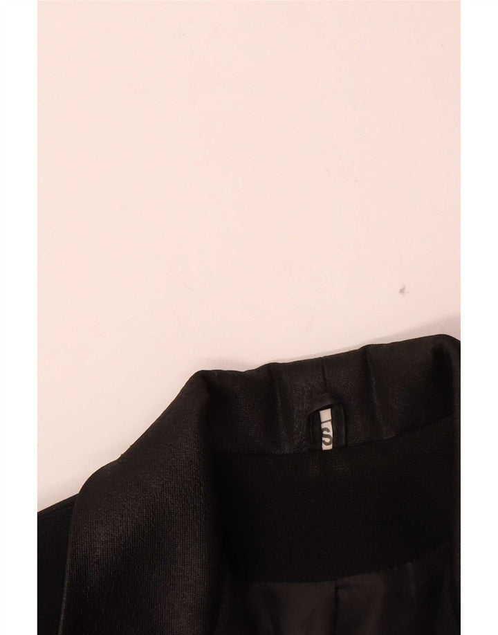 Vintage Damen 4-Knopf-Blazerjacke UK 10 Small Schwarz