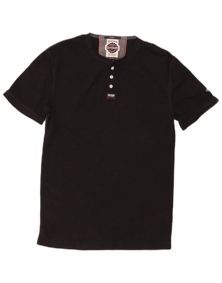 Superdry Herren T-Shirt Top Large Schwarz Baumwolle