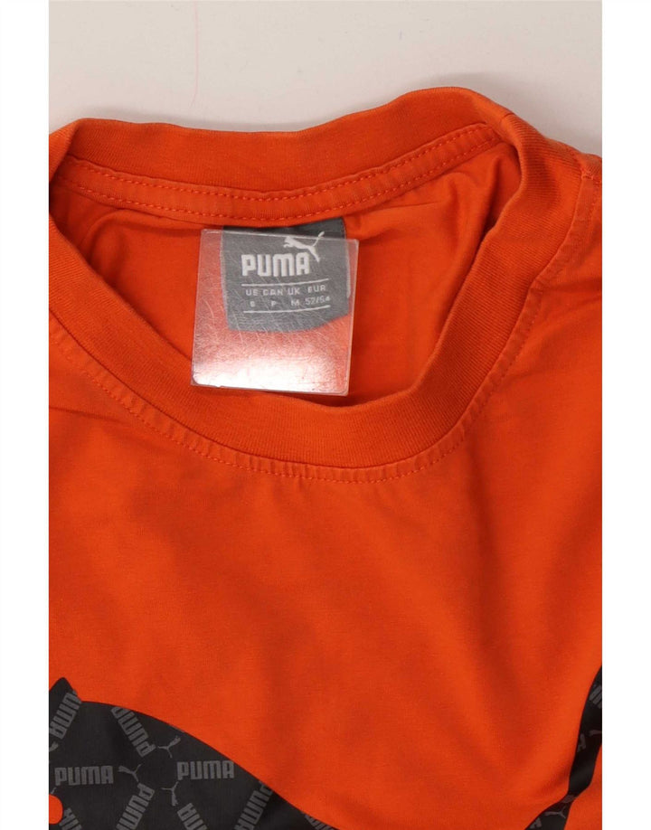 Puma Herren Grafik-T-Shirt-Oberteil Mittelorange
