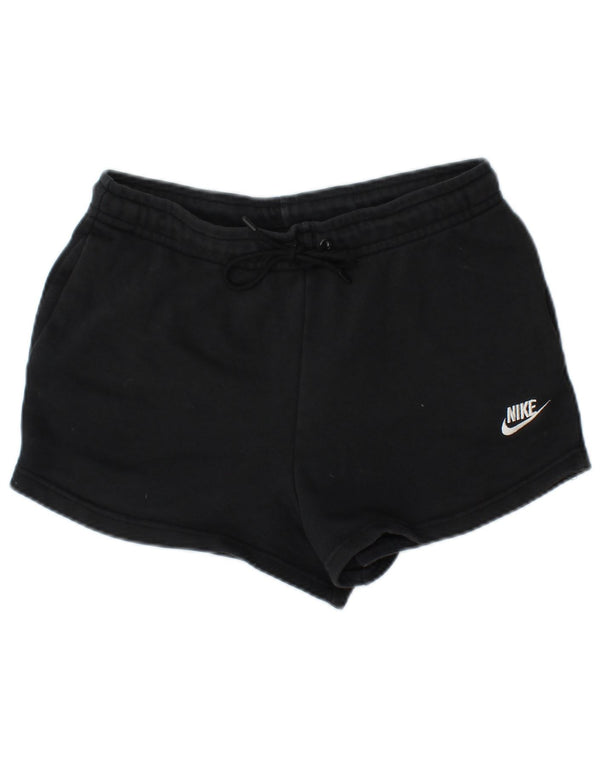 NIKE Damen Sportshorts UK 10 Small Schwarz Baumwolle