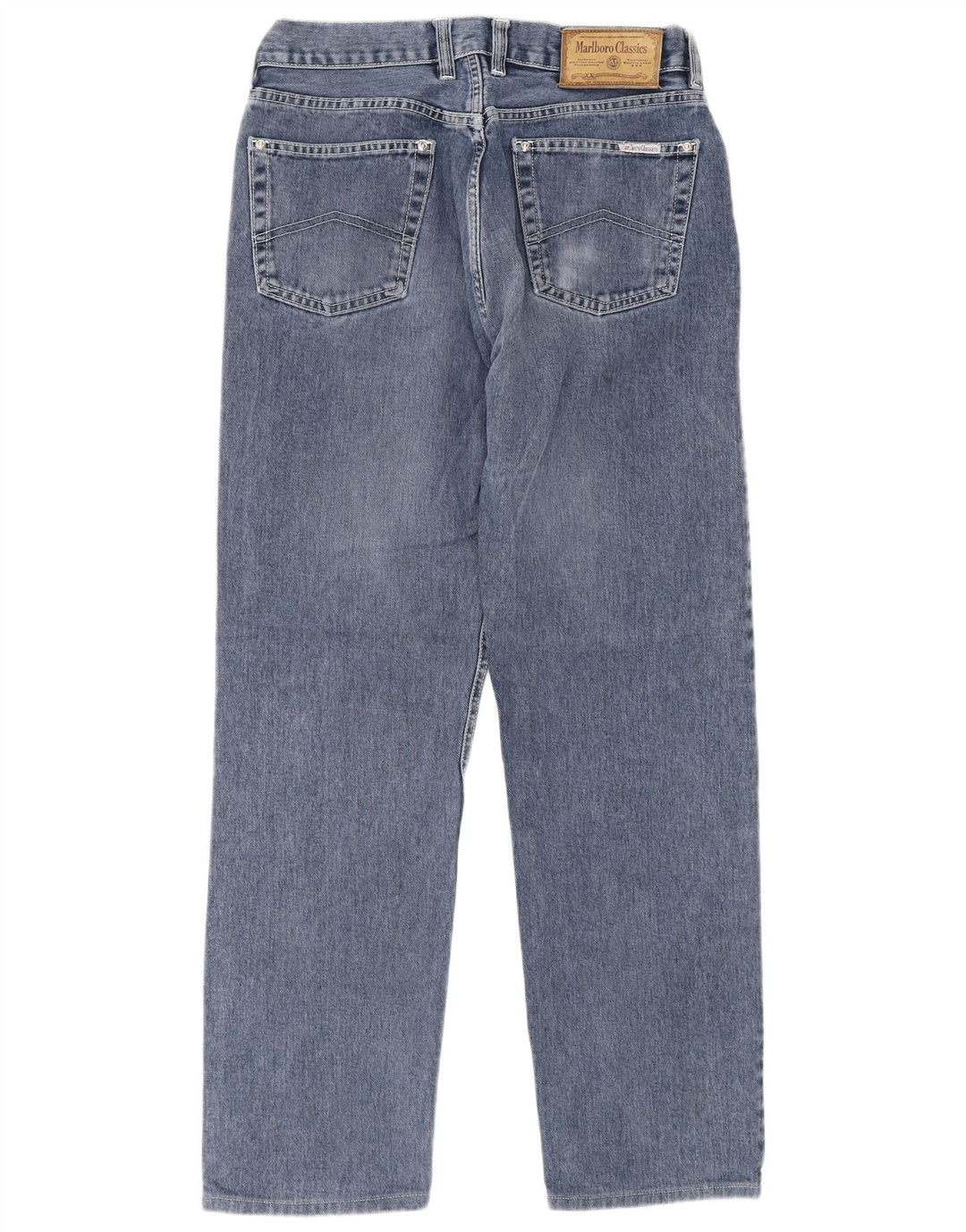Marlboro Classics Herren Straight Jeans W32 L30 Blaue Baumwolle