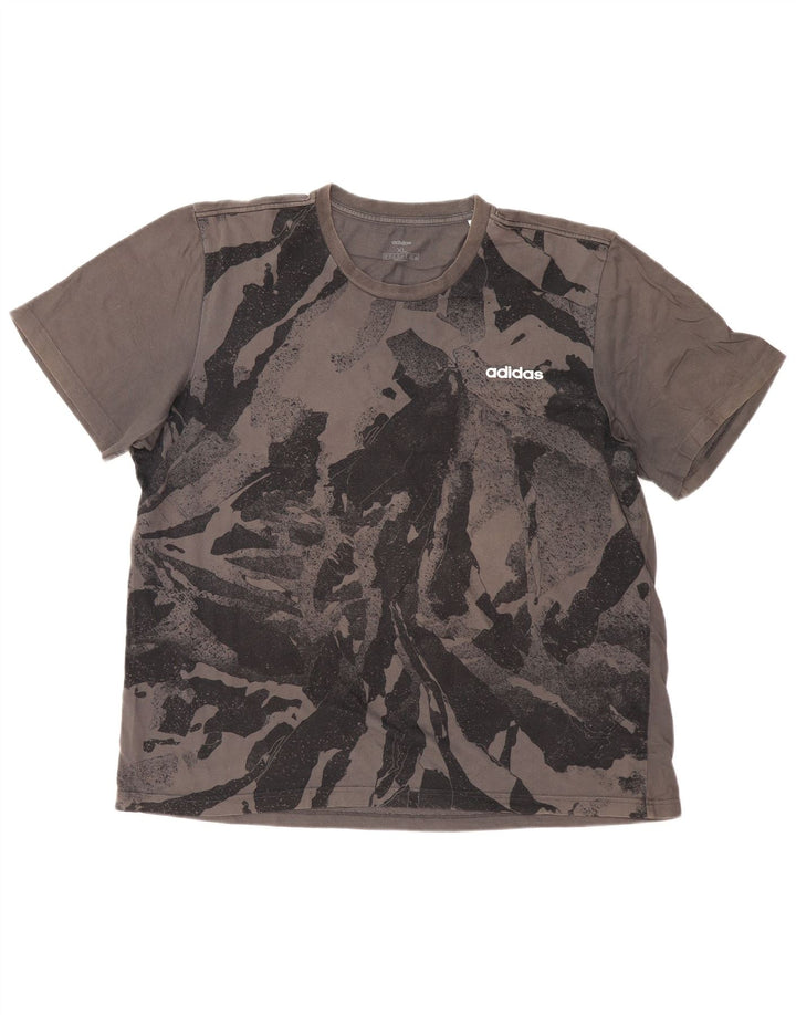ADIDAS Herren T-Shirt mit abstraktem Muster, XL, Grau