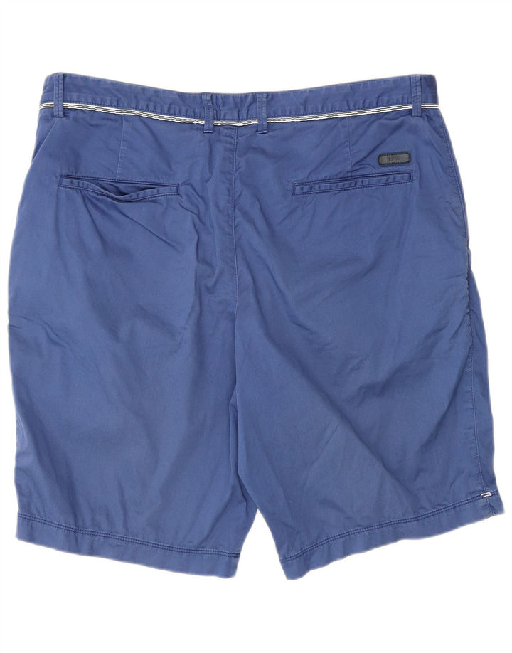 Hugo Boss Herren Chinoshorts IT 50 Large W34 Blaue Baumwolle